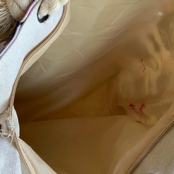 Frenchie floating head tote beach bag everyday bag black white pink - Picture 6 of 7